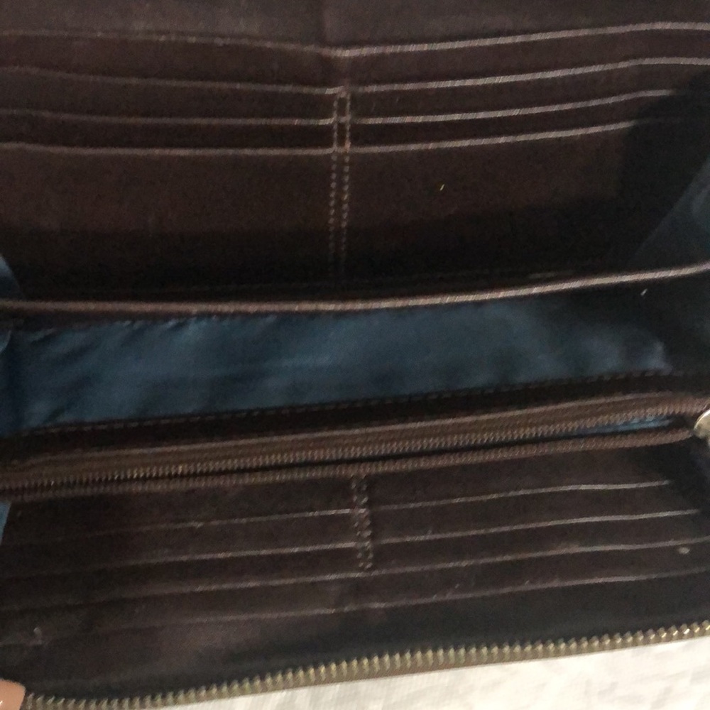 Coach Vintage Zoe Leather Zip Double Buck Wallet - Picture 9 of 11